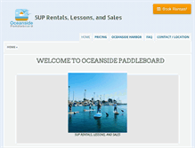 Tablet Screenshot of oceansidepaddleboard.com